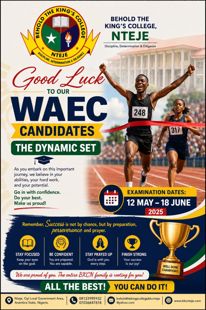 Good luck to all WASSCE Candidates 